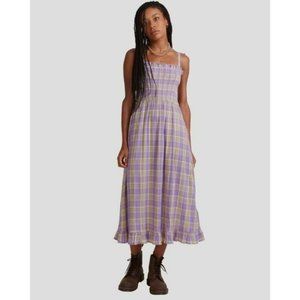 RVCA BNWT Cottage Garden Maxi Dress Long Purple Days Womens Size XL